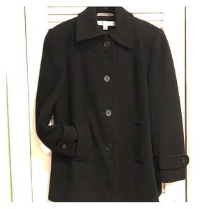 Larry Levine Classic Black Car-coat